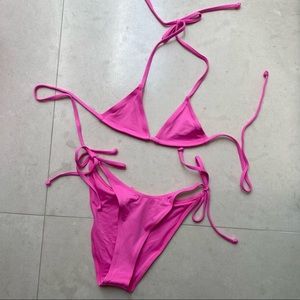 Skims Swim Micro Triangle Top & Swim Dipped Tie Bottoms